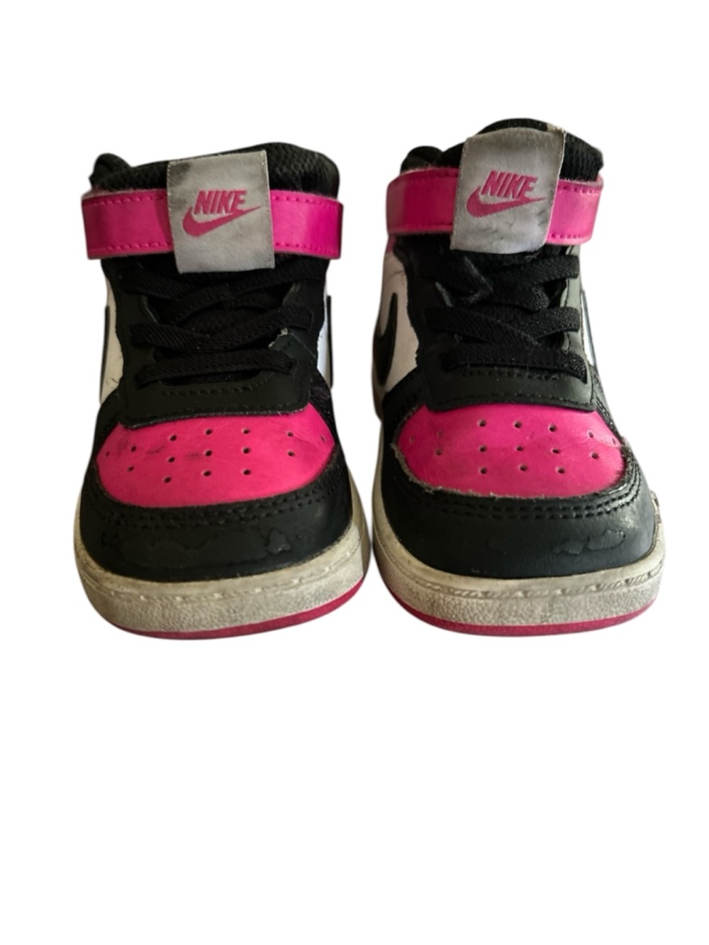Nike Kids Black & Pink High-Top Sneakers